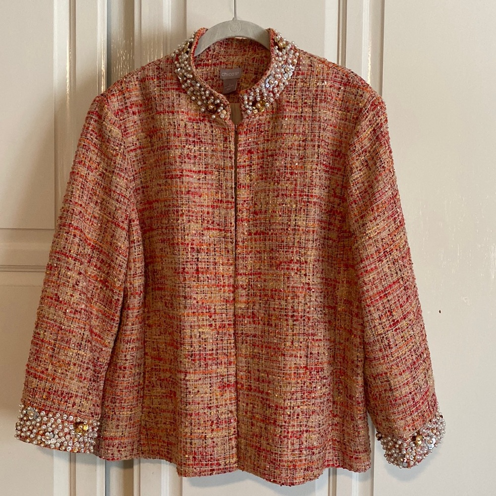 Chicos size 3 beautiful coral jacket